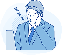 眠りが浅いイメージ